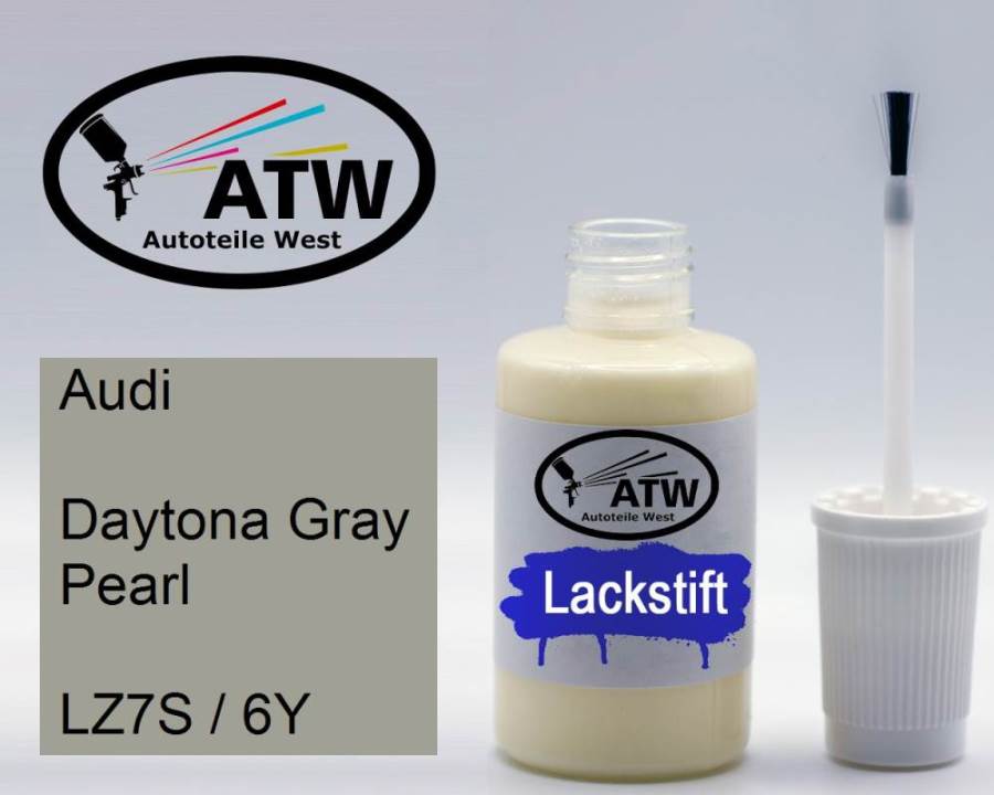 Audi, Daytona Gray Pearl, LZ7S / 6Y: 20ml Lackstift, von ATW Autoteile West.